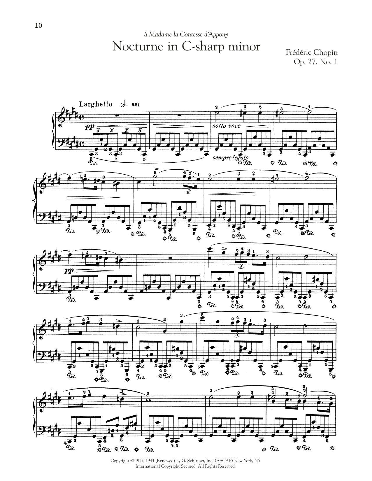 Frédéric Chopin Nocturne, Op. 27, No. 1 Sheet Music Notes & Chords for Piano Solo - Download or Print PDF