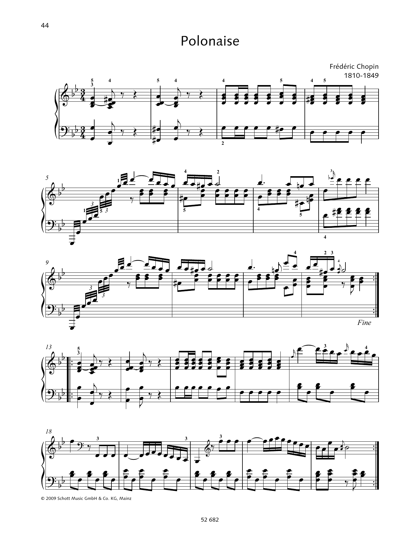 Frédéric Chopin Polonaise in G minor Sheet Music Notes & Chords for Piano Solo - Download or Print PDF