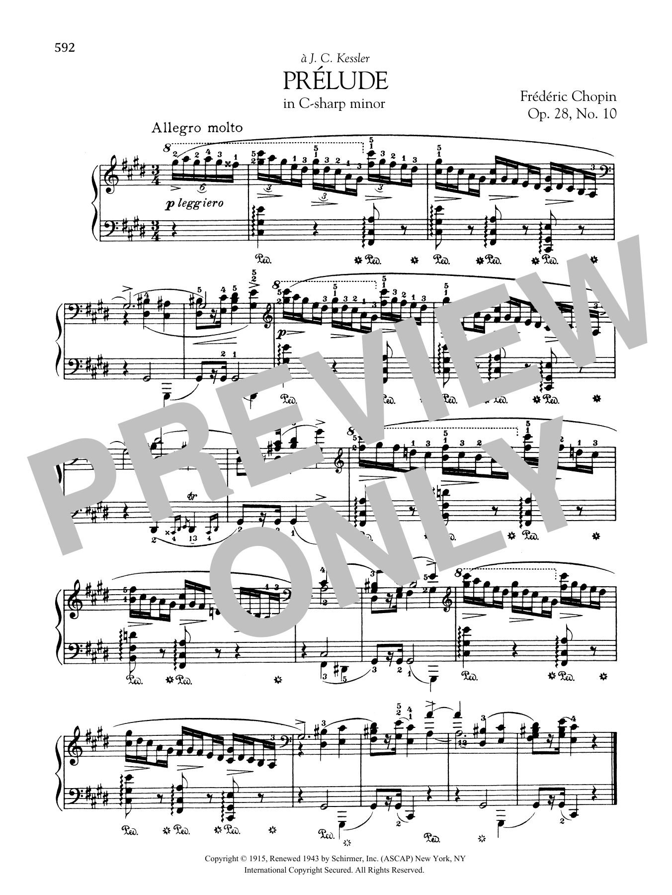 Frédéric Chopin Prélude in C-sharp minor, Op. 28, No. 10 Sheet Music Notes & Chords for Piano Solo - Download or Print PDF