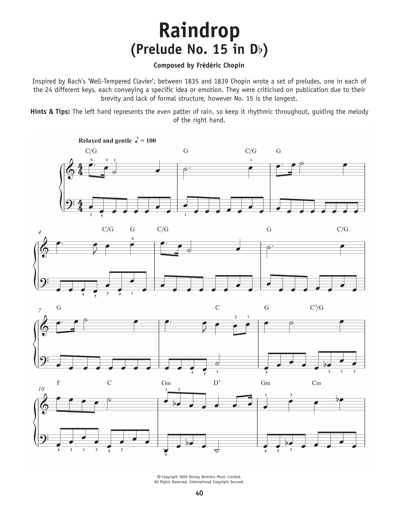 Frederic Chopin Prelude In D-Flat Major, Op. 28, No. 15 Frederic Chopin Prelude In D-Flat Major, Op. 28, No. 15