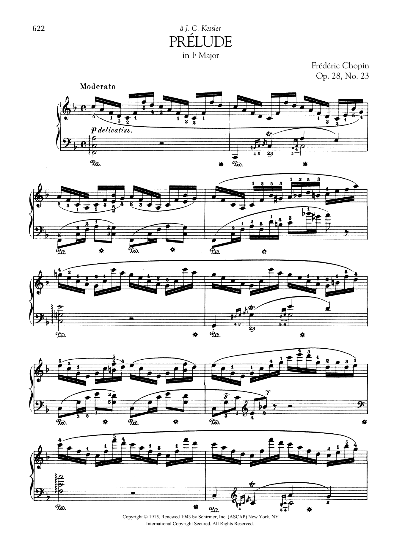 Frédéric Chopin Prélude in F Major, Op. 28, No. 23 Sheet Music Notes & Chords for Piano Solo - Download or Print PDF