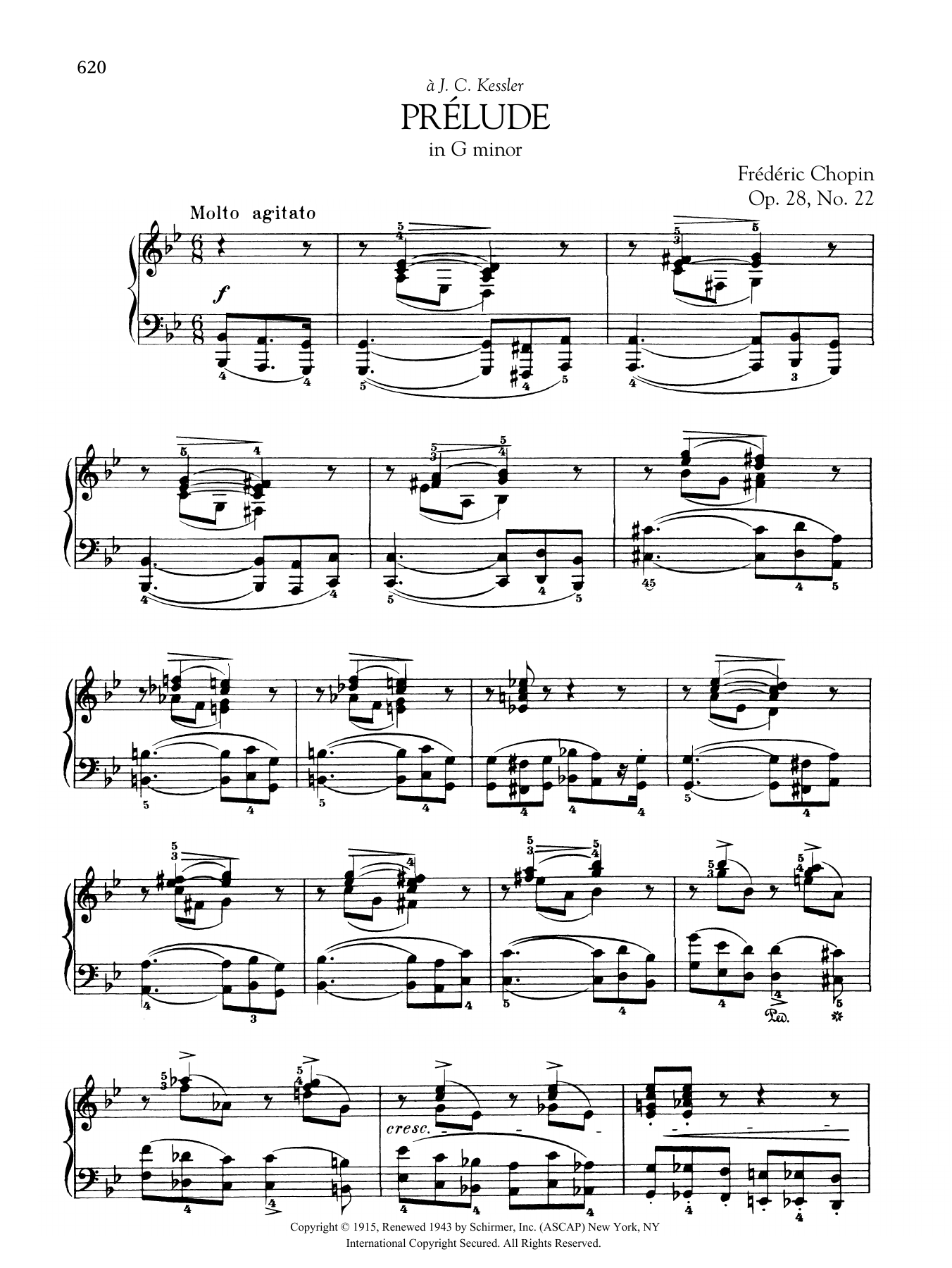 Frédéric Chopin Prélude in G minor, Op. 28, No. 22 Sheet Music Notes & Chords for Piano Solo - Download or Print PDF