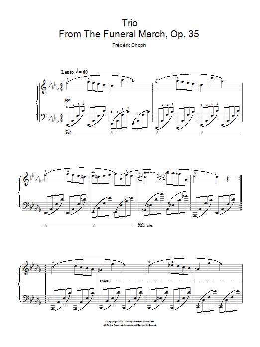 Frederic Chopin Trio From The Funeral March, Op. 35 Sheet Music Notes & Chords for Easy Piano - Download or Print PDF