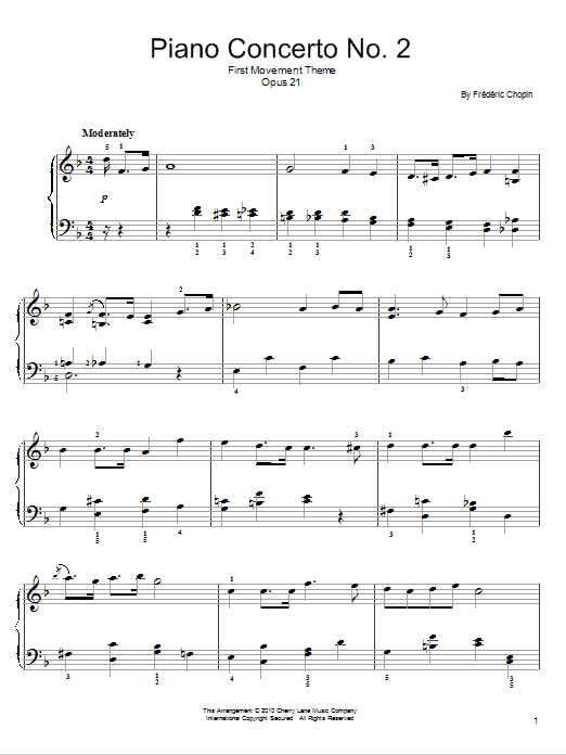 Frederic Chopin Concerto In F Minor Sheet Music Download Pdf Score 75722