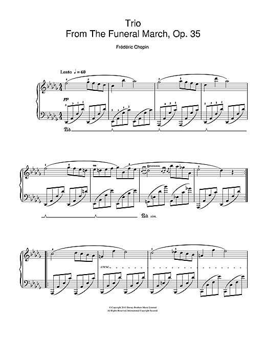 Frederic Chopin Trio From The Funeral March, Op. 35 Sheet Music Notes & Chords for Easy Piano - Download or Print PDF