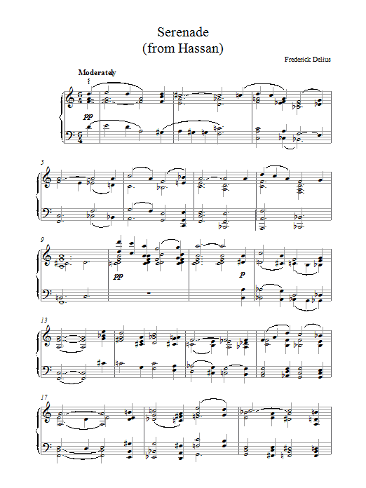 Serenade From Hassan sheet music