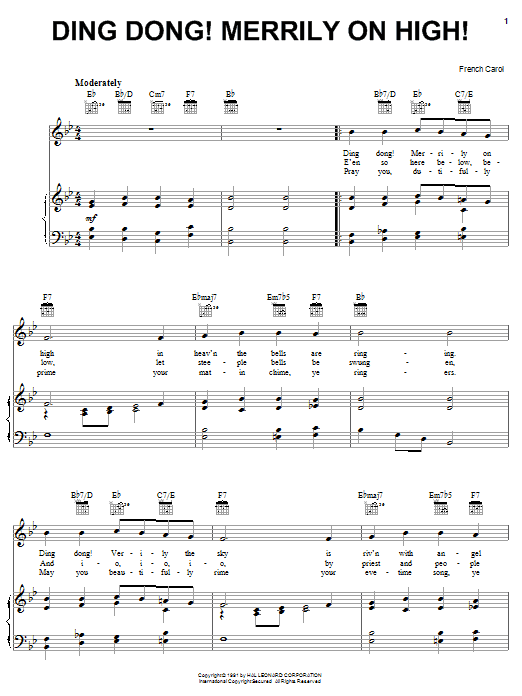 Ding Dong! Merrily On High! sheet music