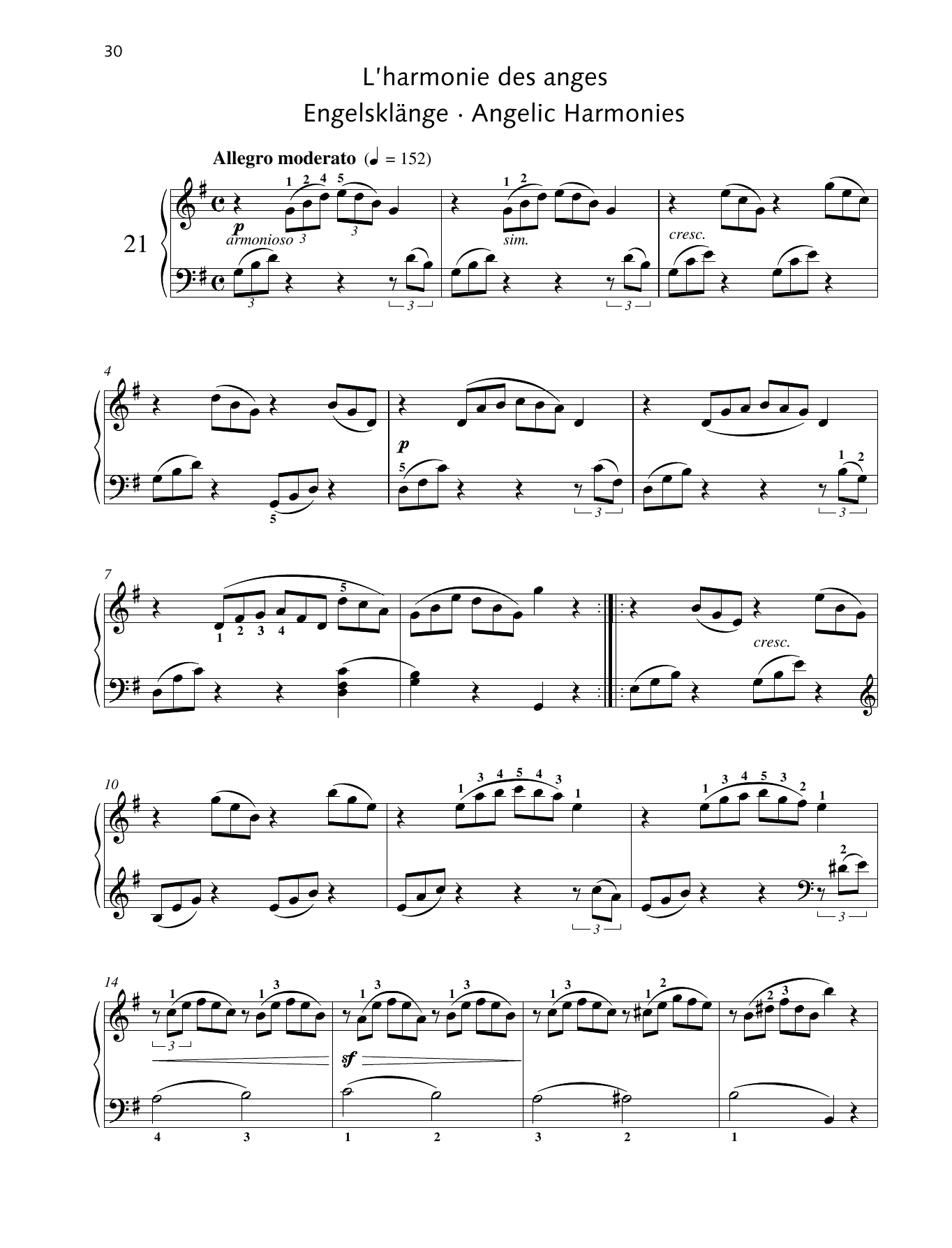 Friedrich Burgmuller Angelic Harmonies Sheet Music Notes & Chords for Piano Solo - Download or Print PDF