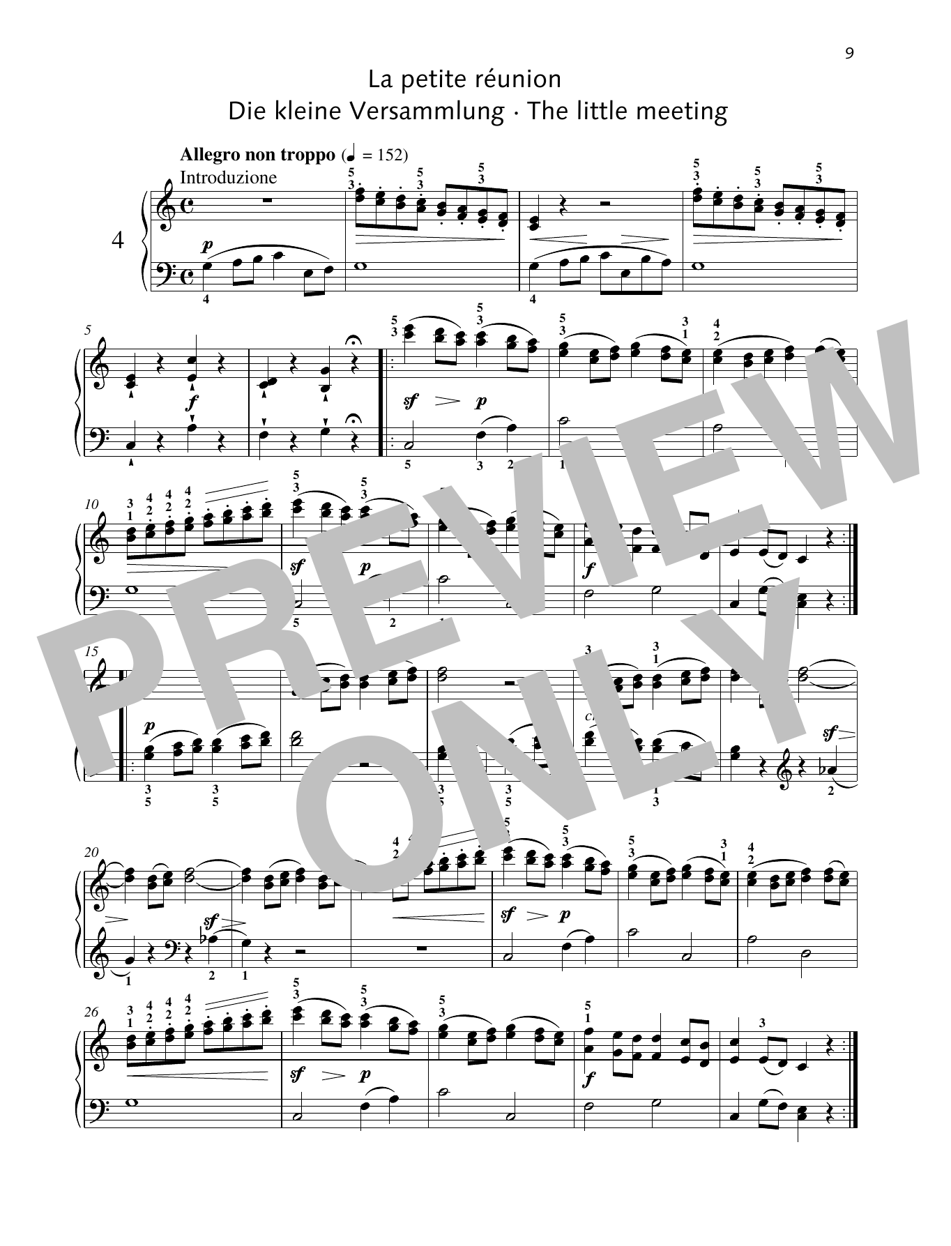 Friedrich Burgmuller The Little Meeting Sheet Music Notes & Chords for Piano Solo - Download or Print PDF