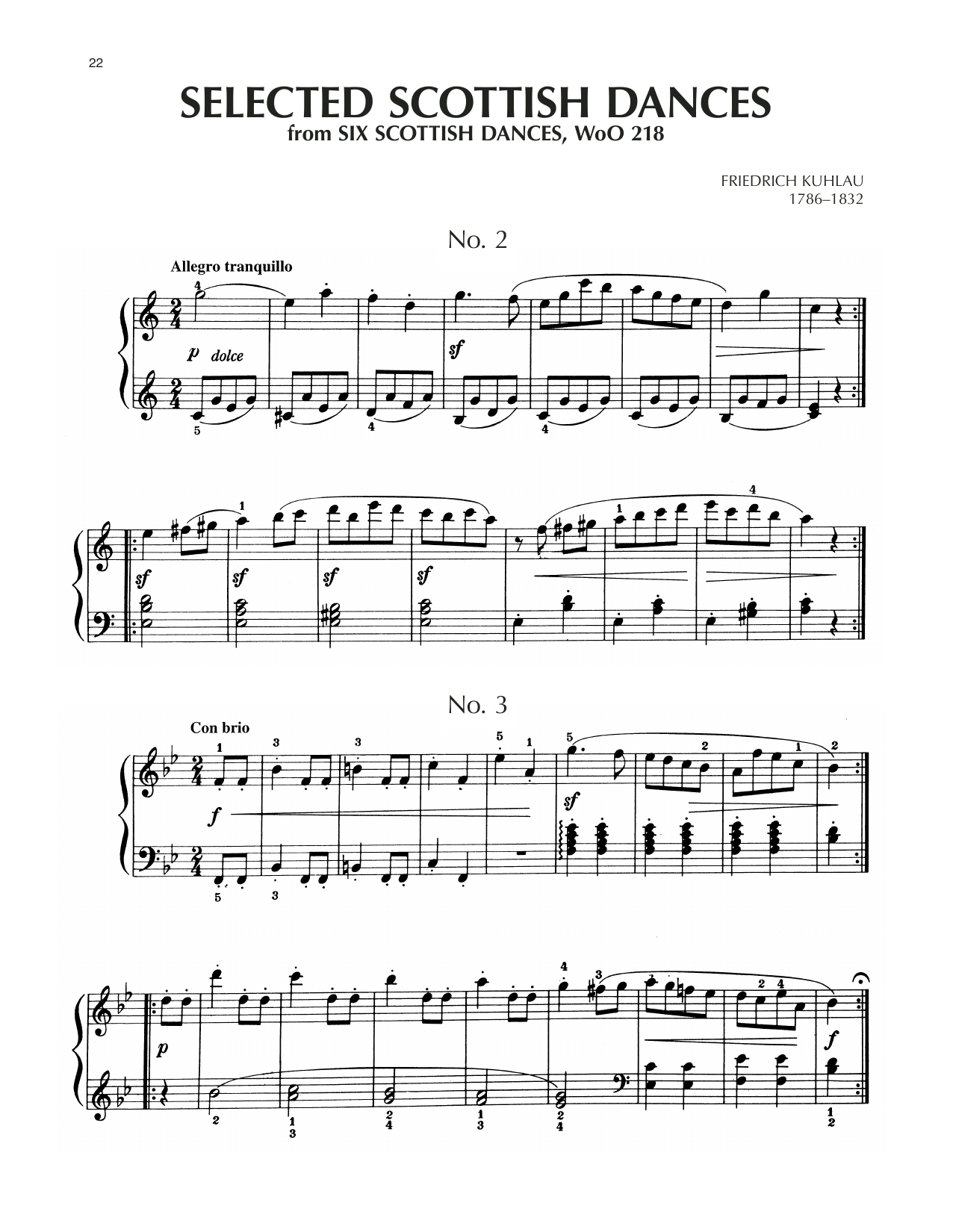 Friedrich Kuhlau Scottish Dance No. 2 Sheet Music Notes & Chords for Piano Solo - Download or Print PDF