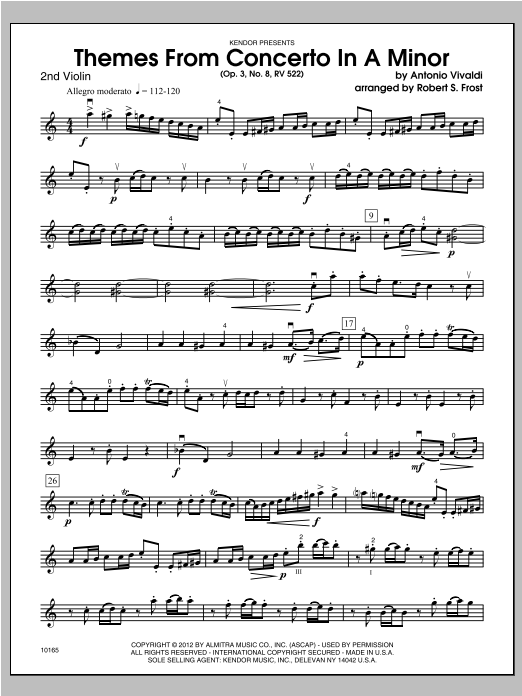 Themes From Concerto In A Minor (Op. 3, No. 8, RV 522) - Violin 2 sheet music