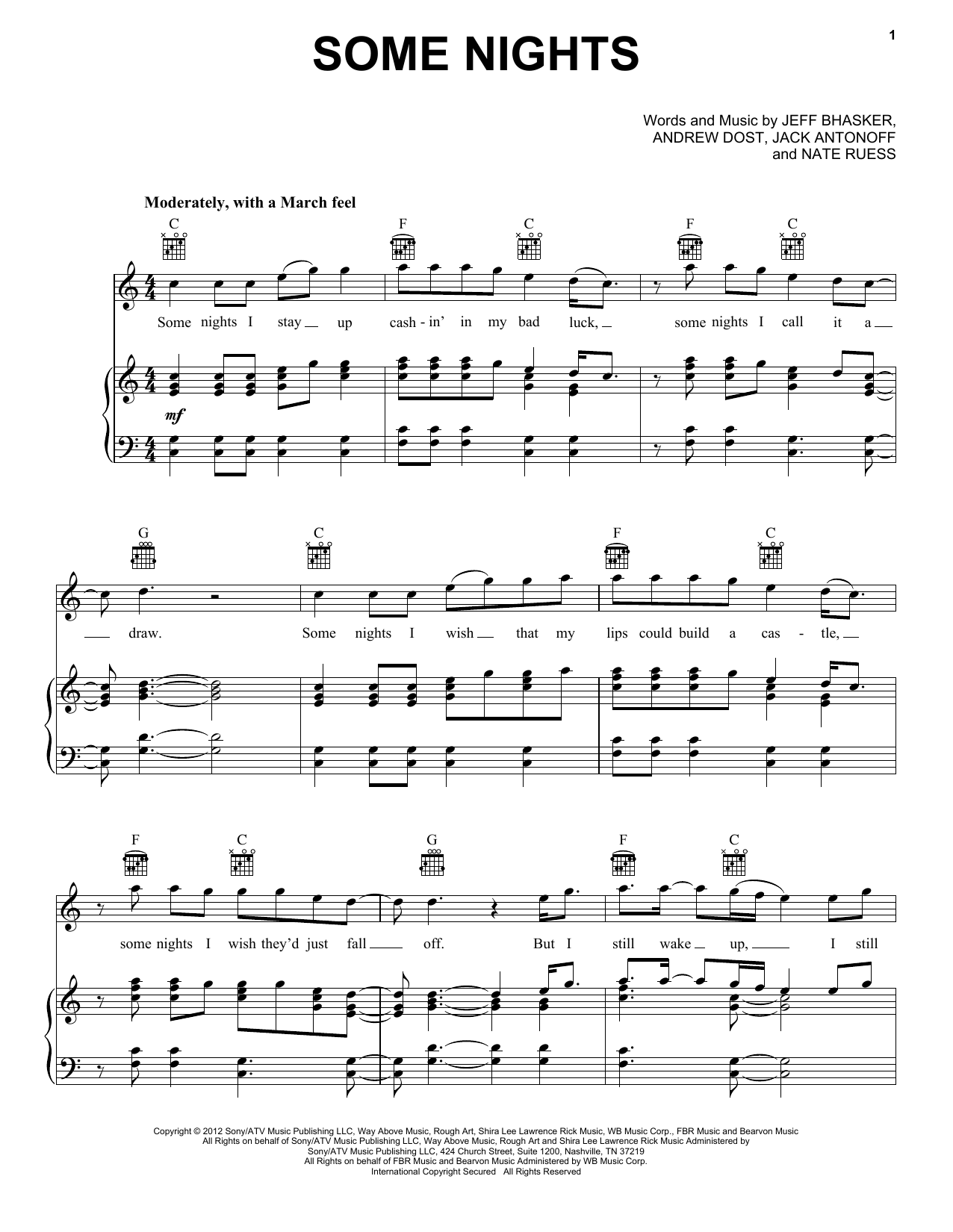 fun. Some Nights Sheet Music Notes & Chords for Ocarina - Download or Print PDF