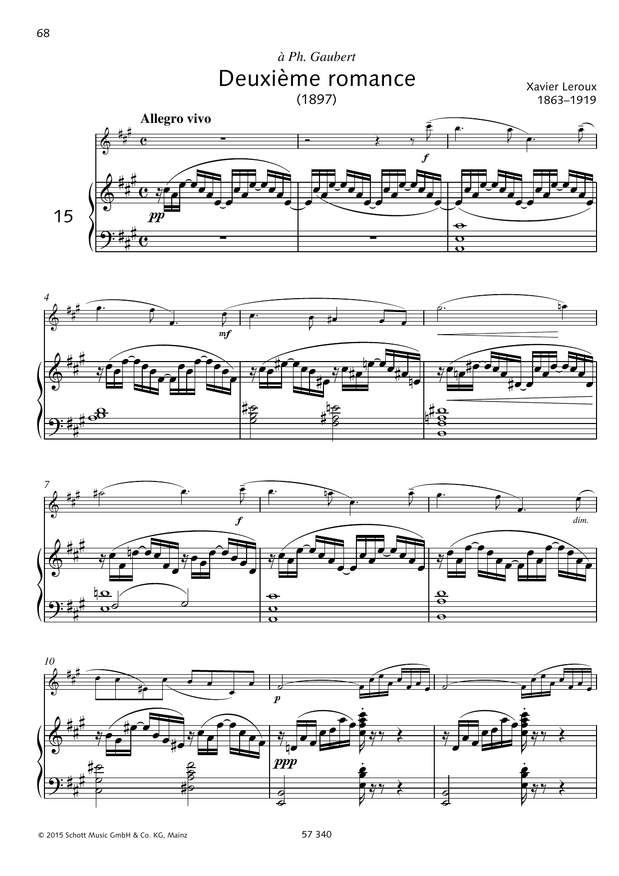 Gabriel Fauré Deuxième romance Sheet Music Notes & Chords for Woodwind Solo - Download or Print PDF
