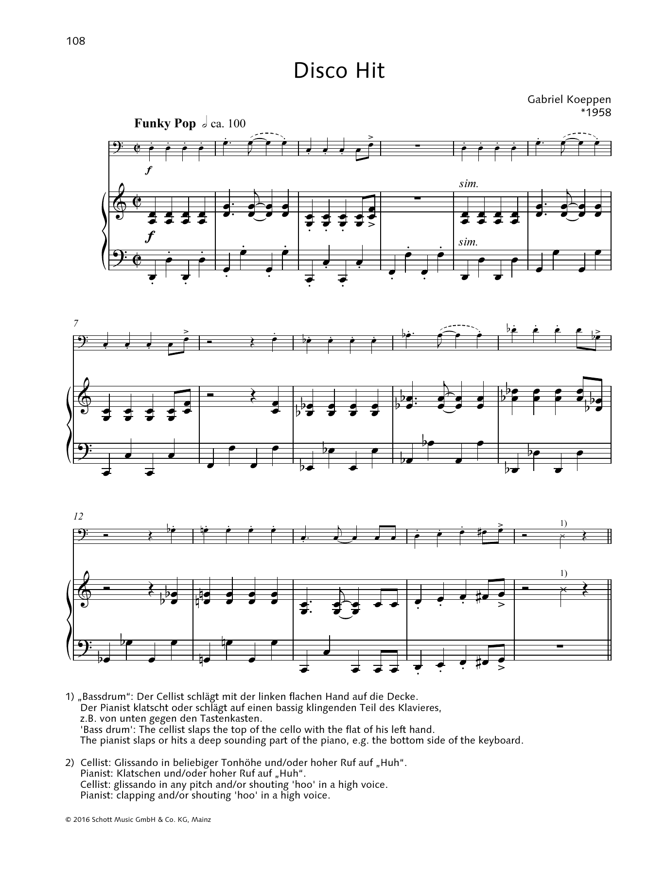 Gabriel Koeppen Disco Hit Sheet Music Notes & Chords for String Solo - Download or Print PDF