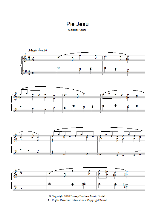 Pie Jesu (from Requiem, Op. 48) sheet music
