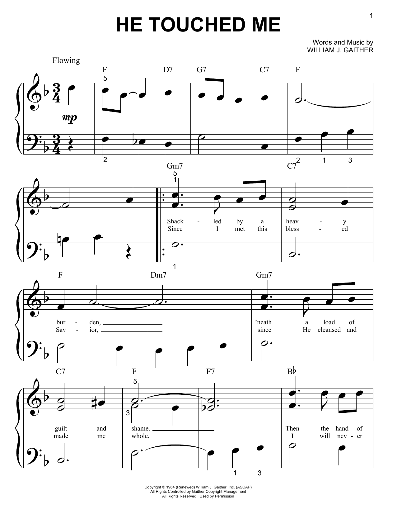William J. Gaither He Touched Me Sheet Music Notes & Chords for Ukulele - Download or Print PDF