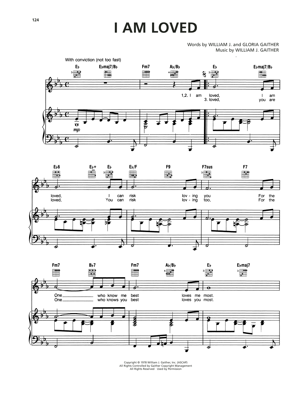 Gaither Vocal Band I Am Loved Sheet Music Notes & Chords for Piano, Vocal & Guitar Chords (Right-Hand Melody) - Download or Print PDF