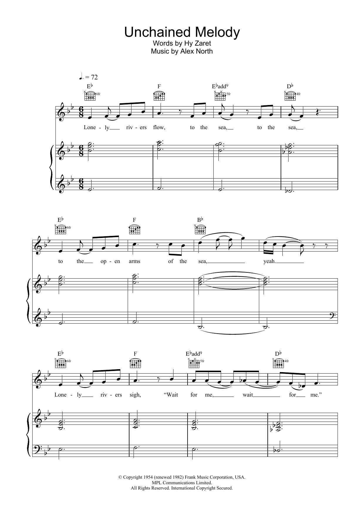 Gareth Gates Unchained Melody sheet music notes and chords. Download Printable PDF.