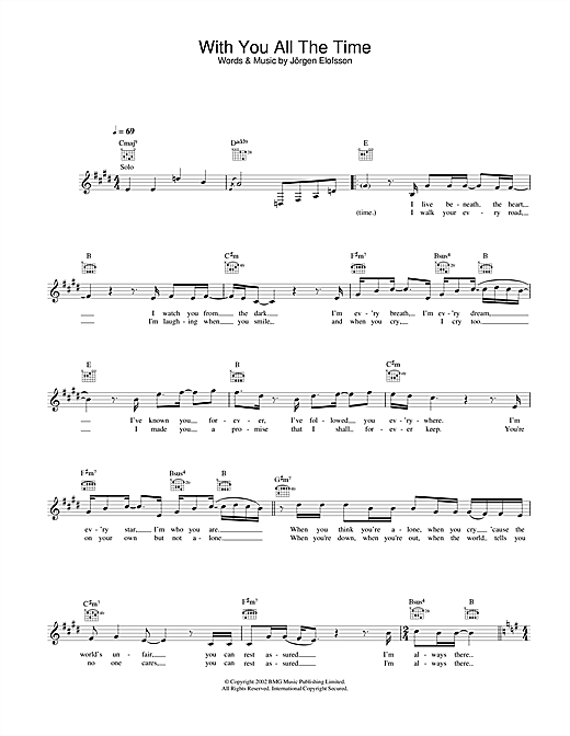 With You All The Time sheet music