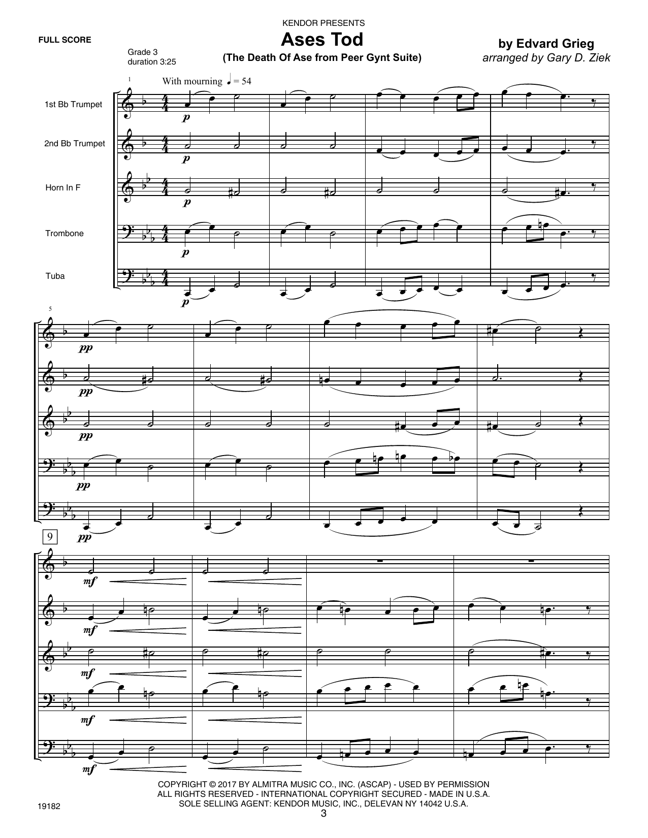 Classics For Brass Quintet - Full Score sheet music