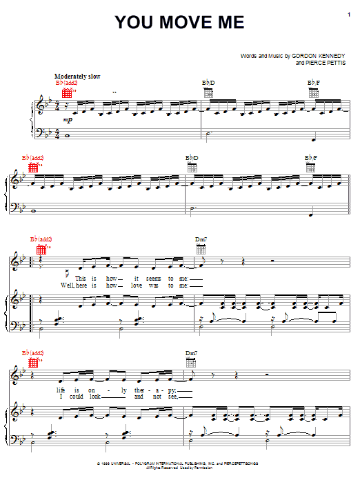 Garth Brooks You Move Me Sheet Music Notes & Chords for Piano, Vocal & Guitar (Right-Hand Melody) - Download or Print PDF