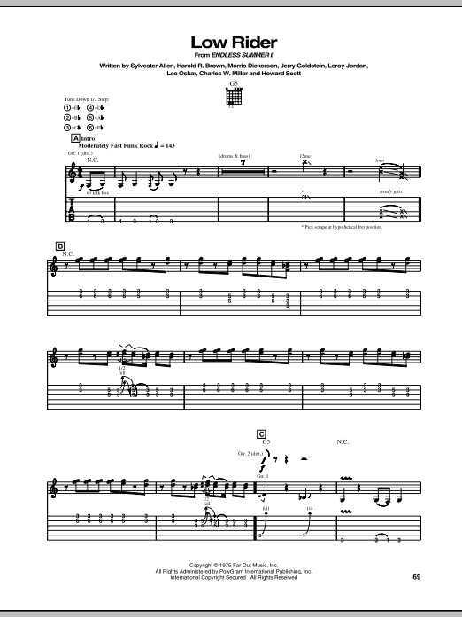 Gary Hoey Low Rider Sheet Music Notes & Chords for Guitar Tab - Download or Print PDF