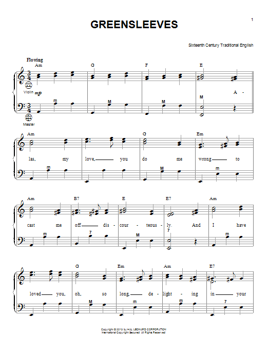 Gary Meisner Greensleeves Sheet Music Notes & Chords for Accordion - Download or Print PDF