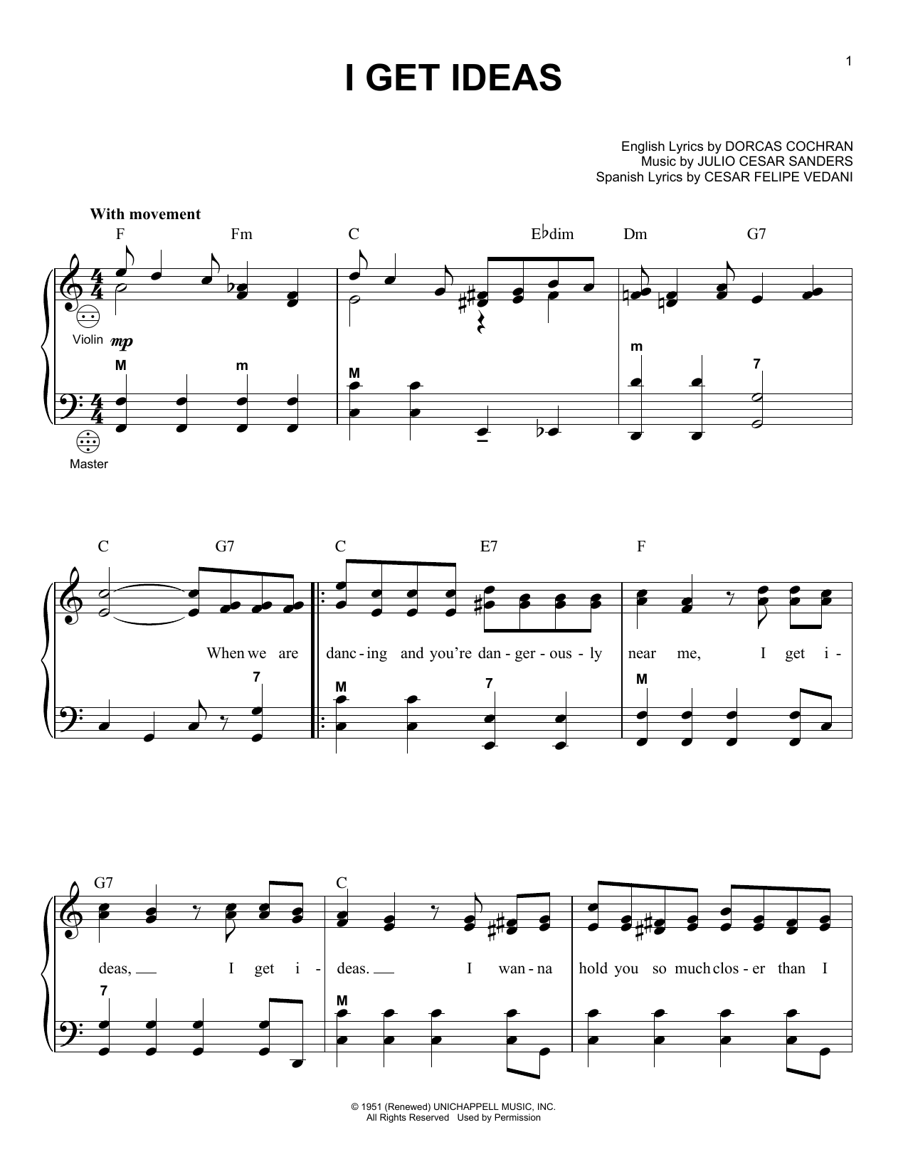 Gary Meisner I Get Ideas Sheet Music Notes & Chords for Accordion - Download or Print PDF