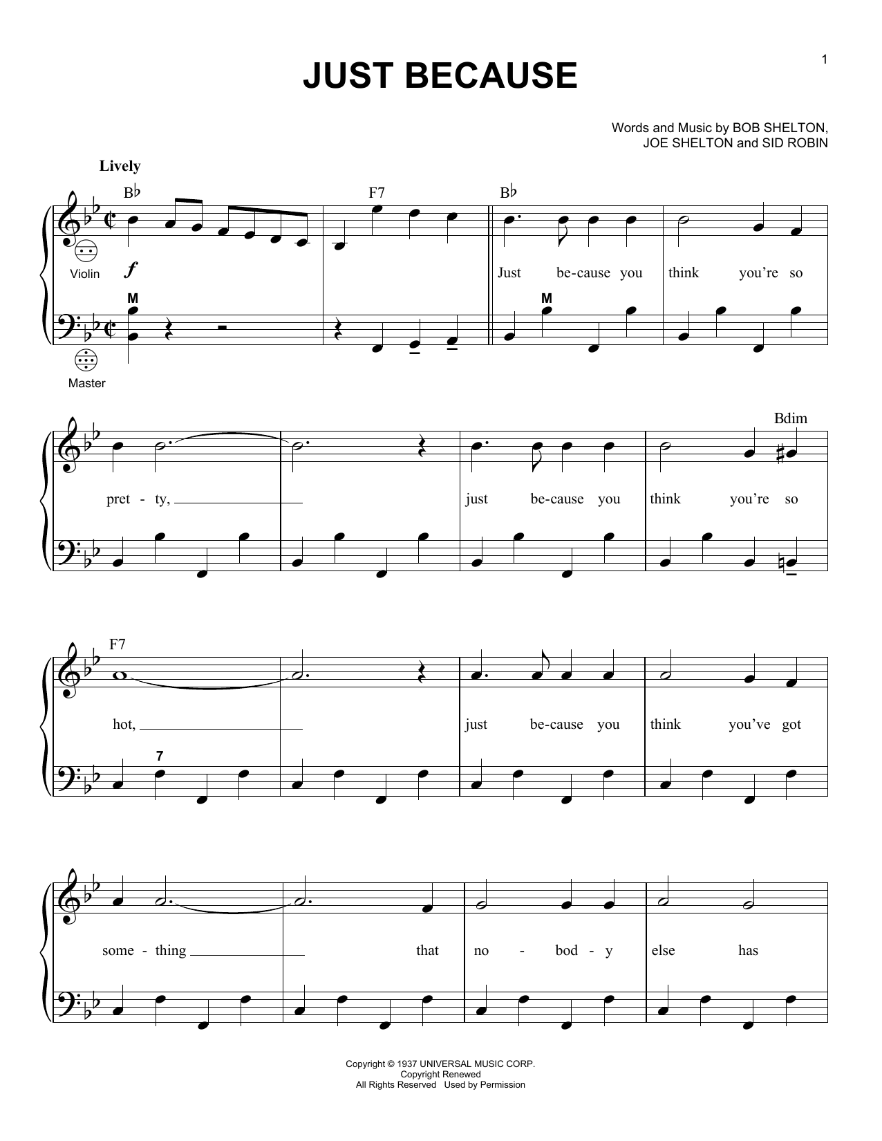 Gary Meisner Just Because Sheet Music Notes & Chords for Accordion - Download or Print PDF