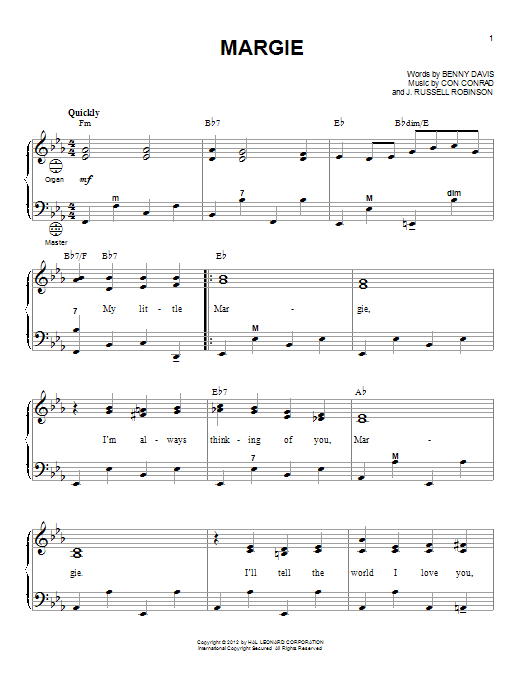 Gary Meisner Margie Sheet Music Notes & Chords for Accordion - Download or Print PDF