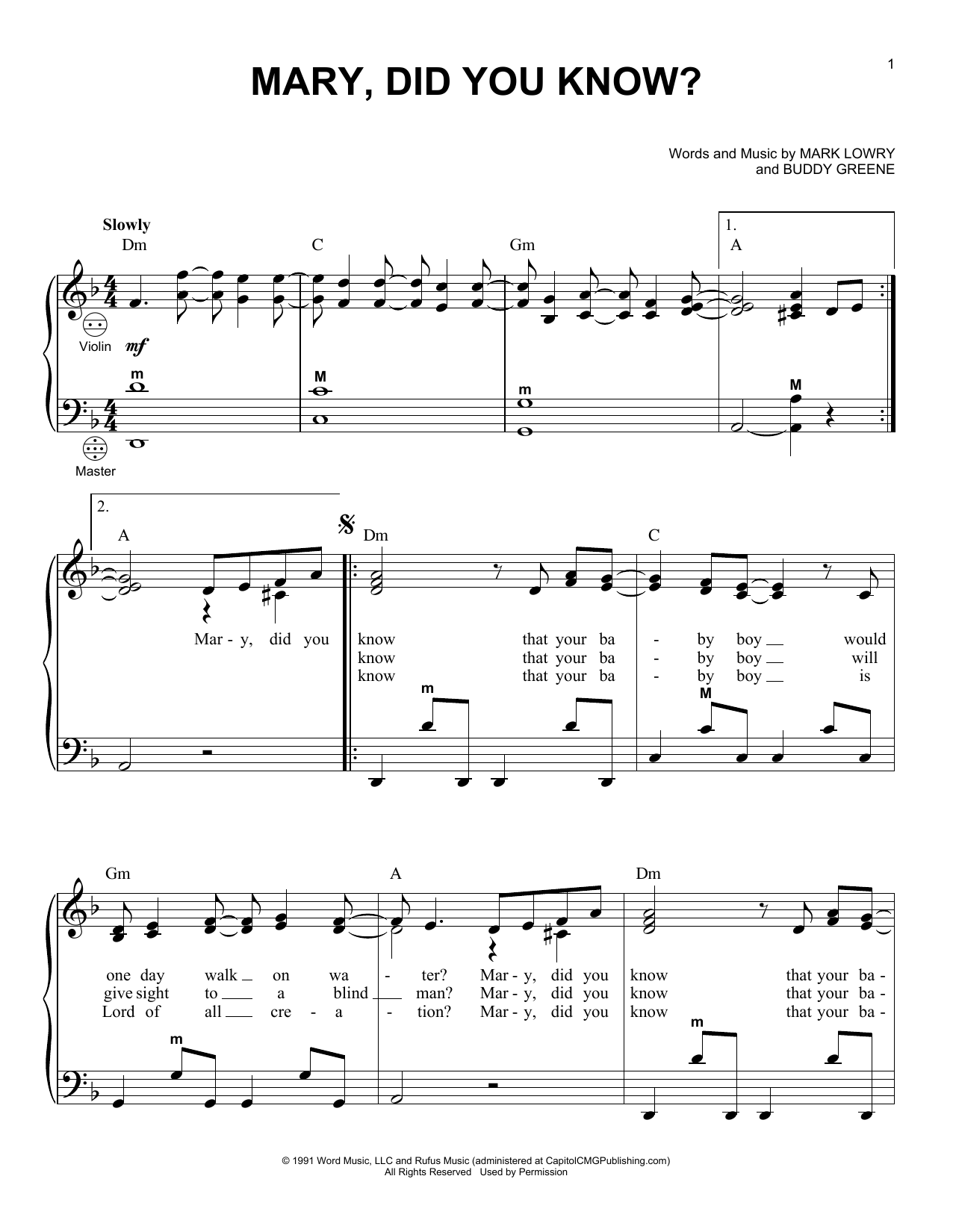 Gary Meisner Mary, Did You Know? Sheet Music Notes & Chords for Accordion - Download or Print PDF