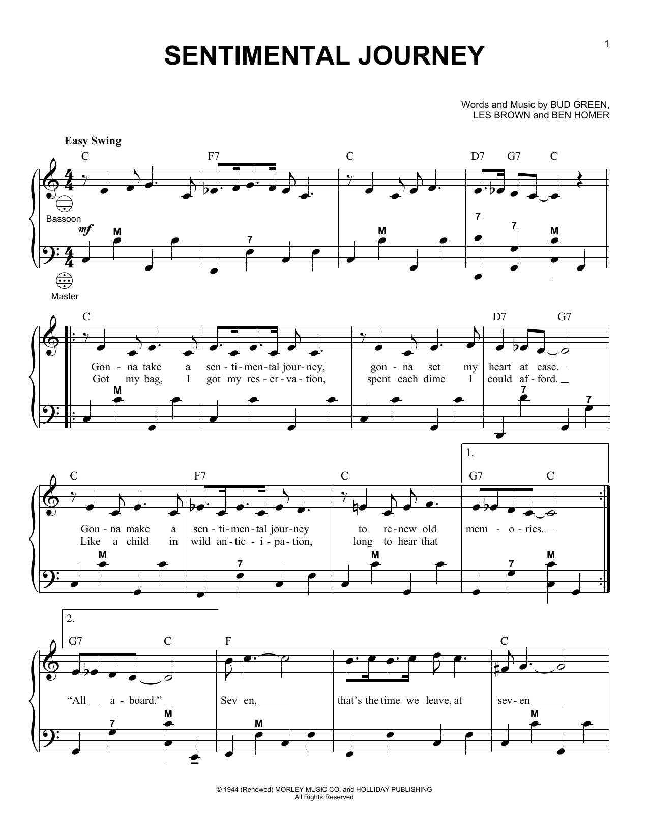 Gary Meisner Sentimental Journey Sheet Music Notes & Chords for Accordion - Download or Print PDF