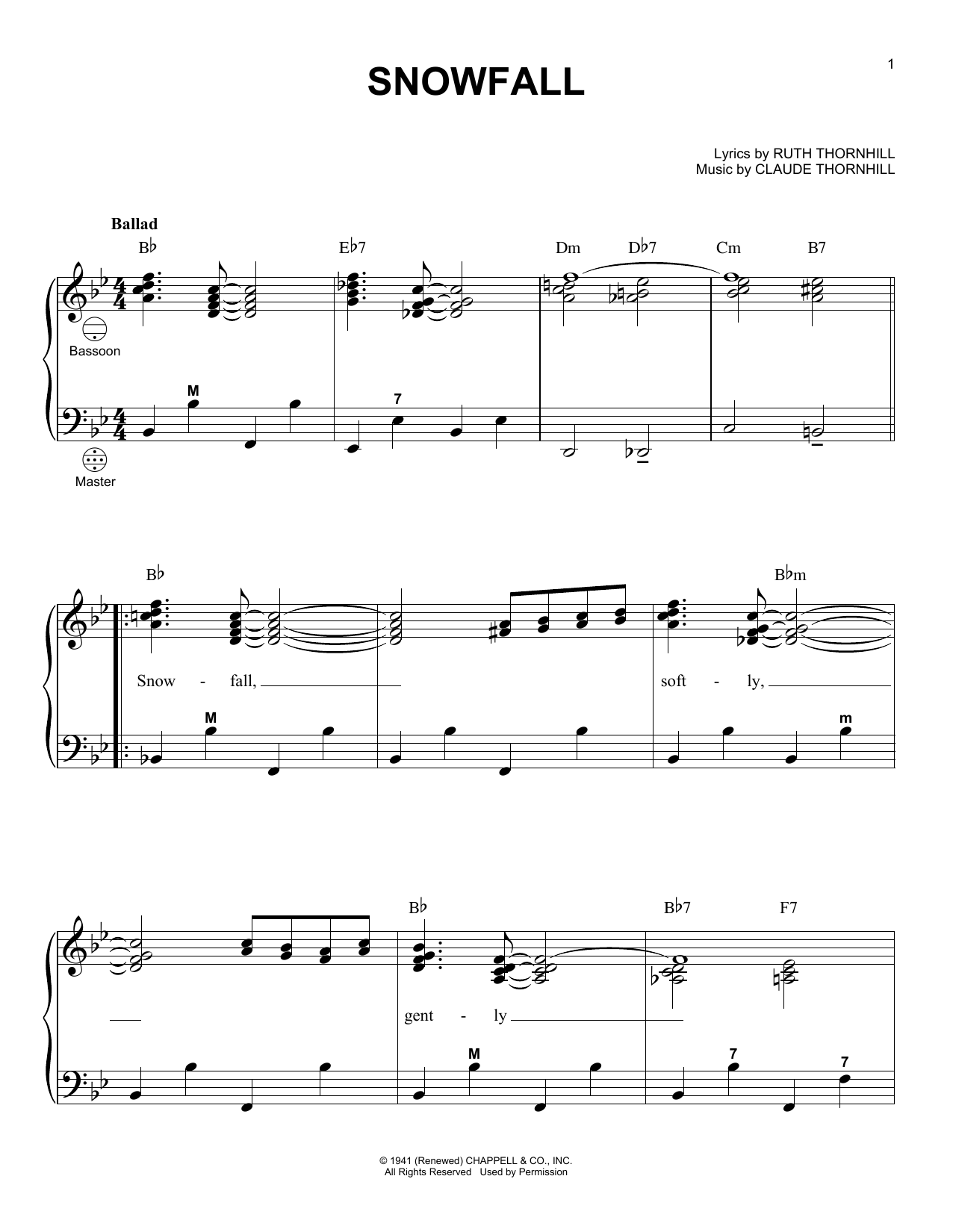 Gary Meisner Snowfall Sheet Music Notes & Chords for Accordion - Download or Print PDF