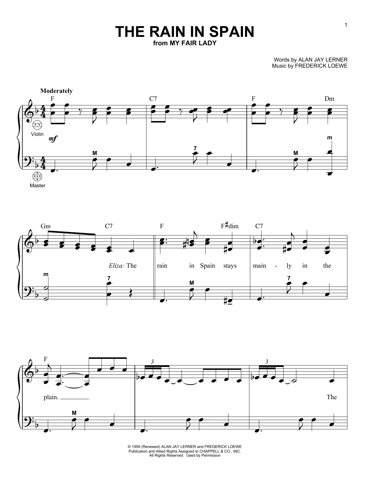 Gary Meisner The Rain In Spain Sheet Music Notes & Chords for Accordion - Download or Print PDF