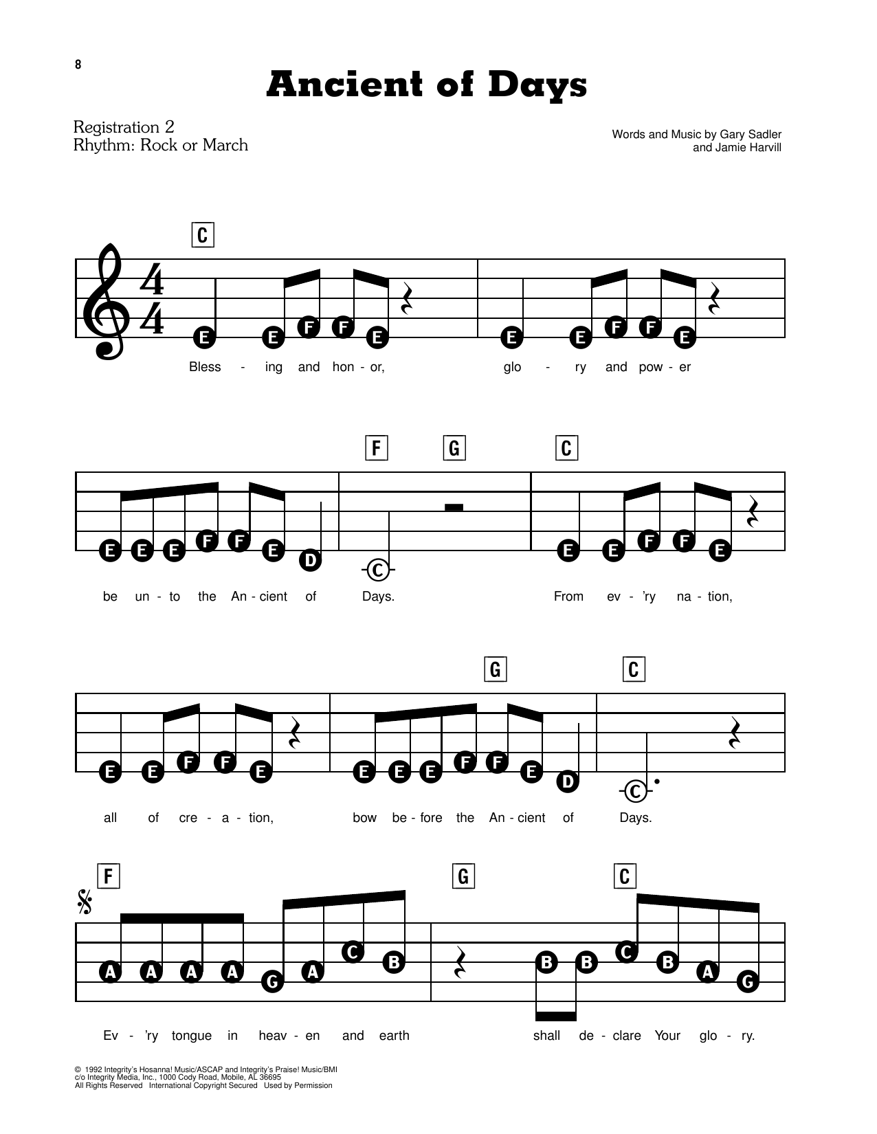 Ancient Of Days sheet music