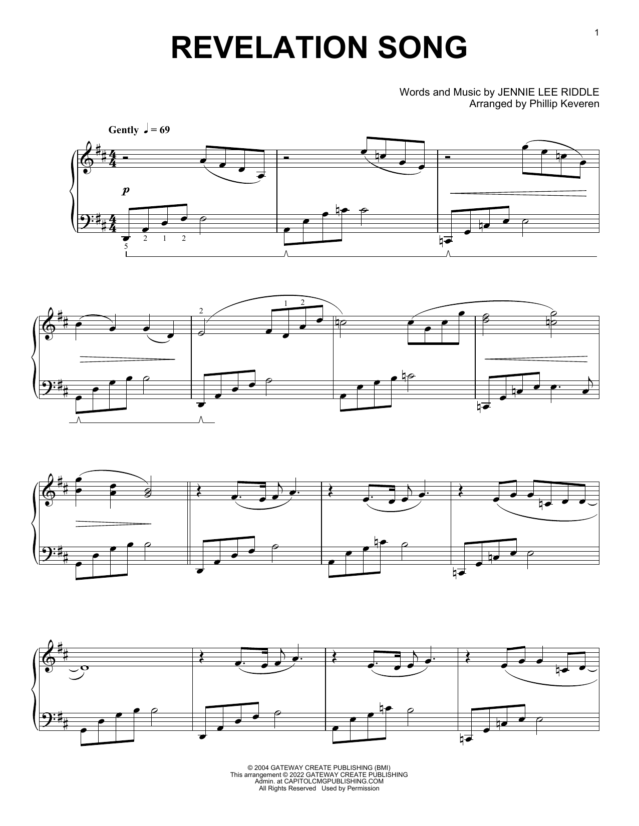 Gateway Worship Revelation Song [Classical version] (arr. Phillip Keveren) Sheet Music Notes & Chords for Piano Solo - Download or Print PDF
