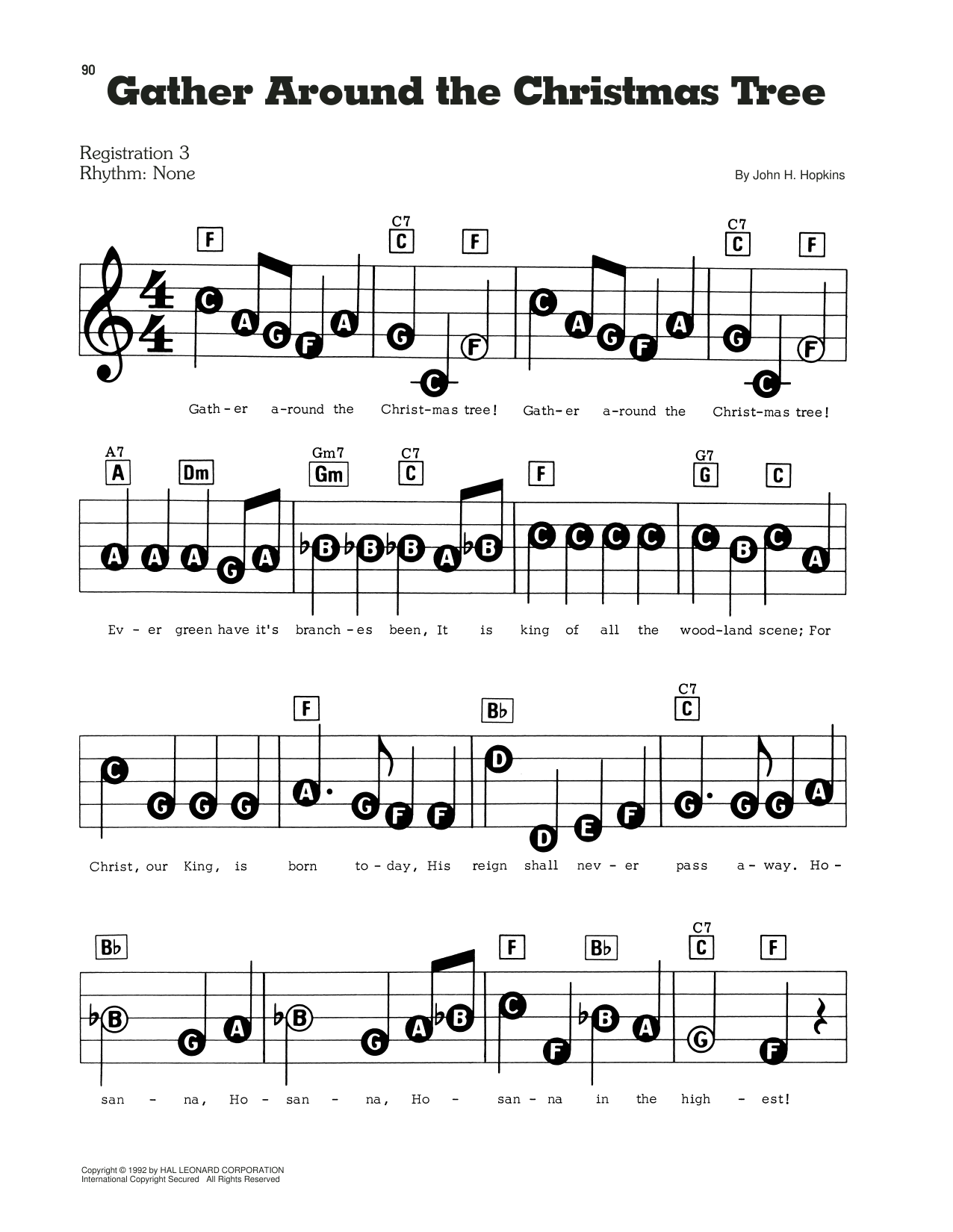 John H Hopkins Gather Around The Christmas Tree Sheet Music Download Pdf Score 274761