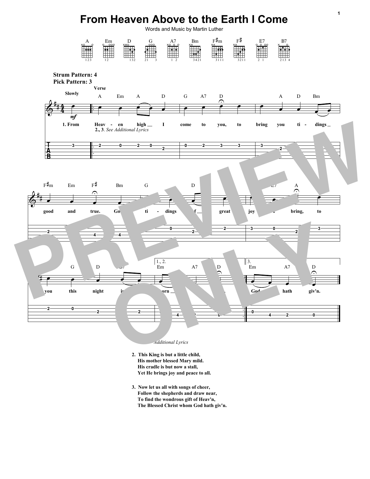 Preview Geistliche Lieder From Heaven Above To Earth I Come Winter sheet music, notes and chords for Alto Saxophone, SKU: 190959 From Heaven Above To Earth I Come sheet music