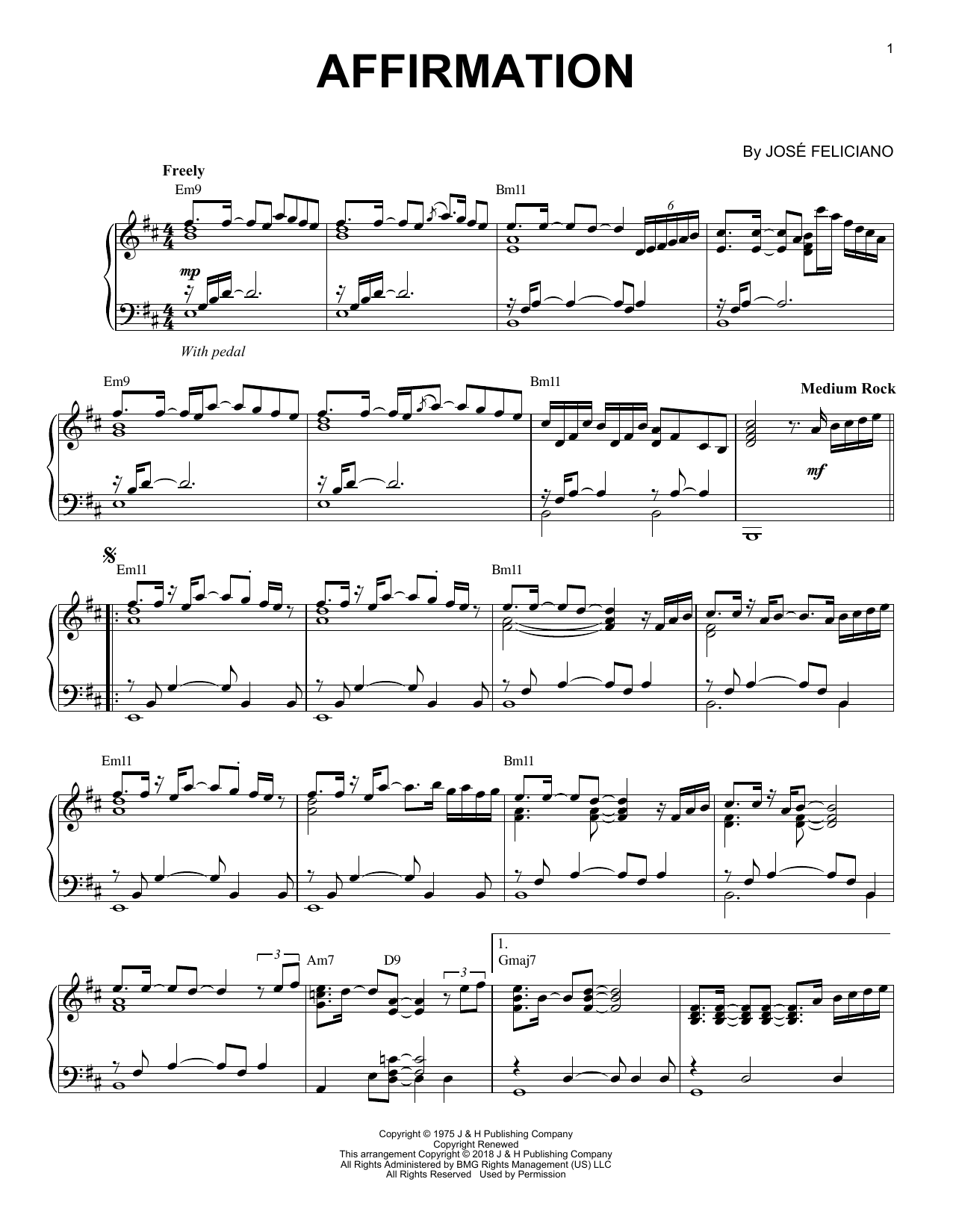 George Benson Affirmation Sheet Music Notes & Chords for Piano Solo - Download or Print PDF