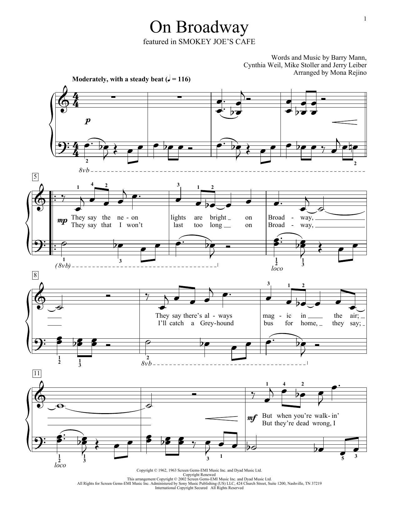 George Benson On Broadway (from Smokey Joe's Cafe) (arr. Mona Rejino) Sheet Music Notes & Chords for Educational Piano - Download or Print PDF