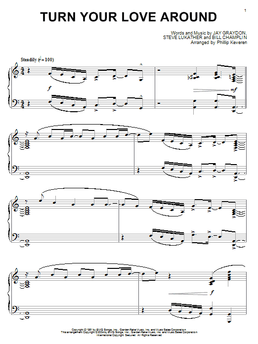 George Benson Turn Your Love Around Sheet Music Notes & Chords for Piano - Download or Print PDF