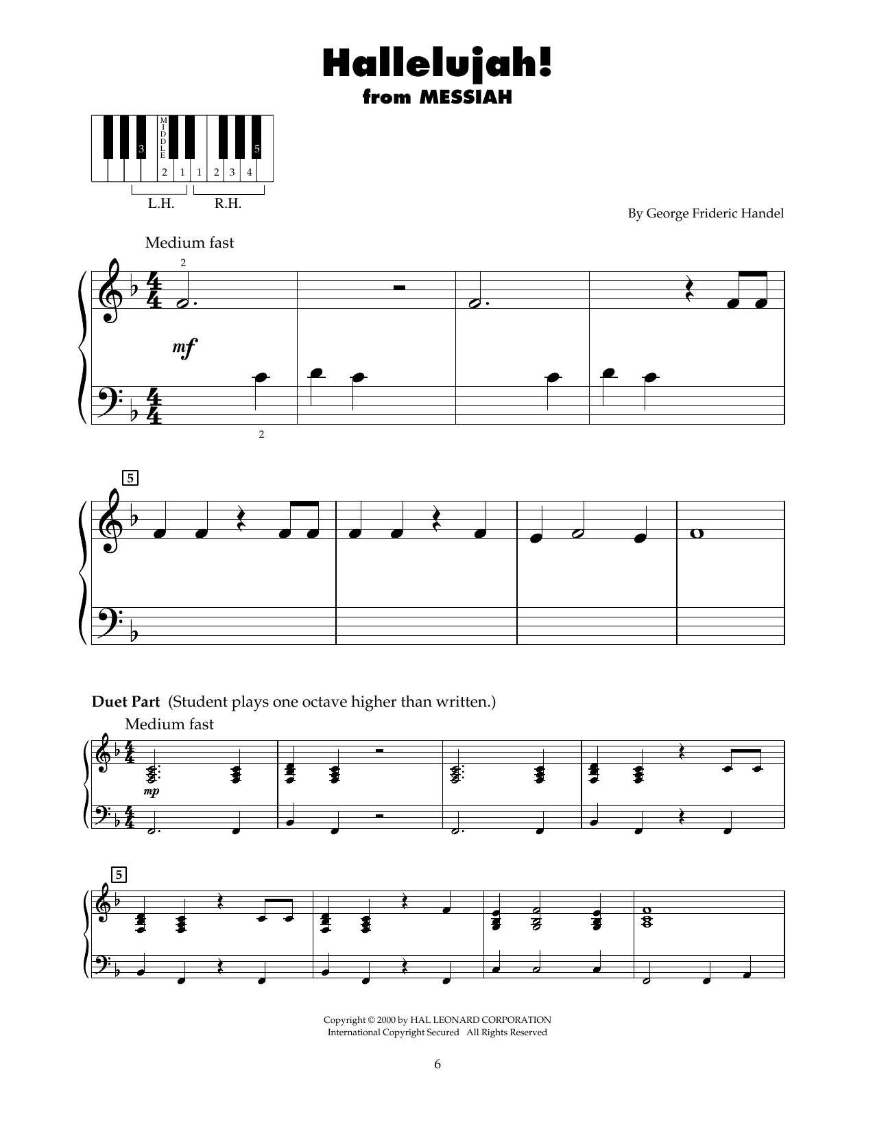George Frideric Handel Hallelujah Chorus (arr. Carol Klose) Sheet Music Notes & Chords for 5-Finger Piano - Download or Print PDF