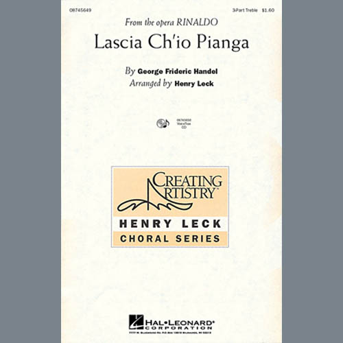 George Frideric Handel, Lascia Ch'io Pianga, 3-Part Treble