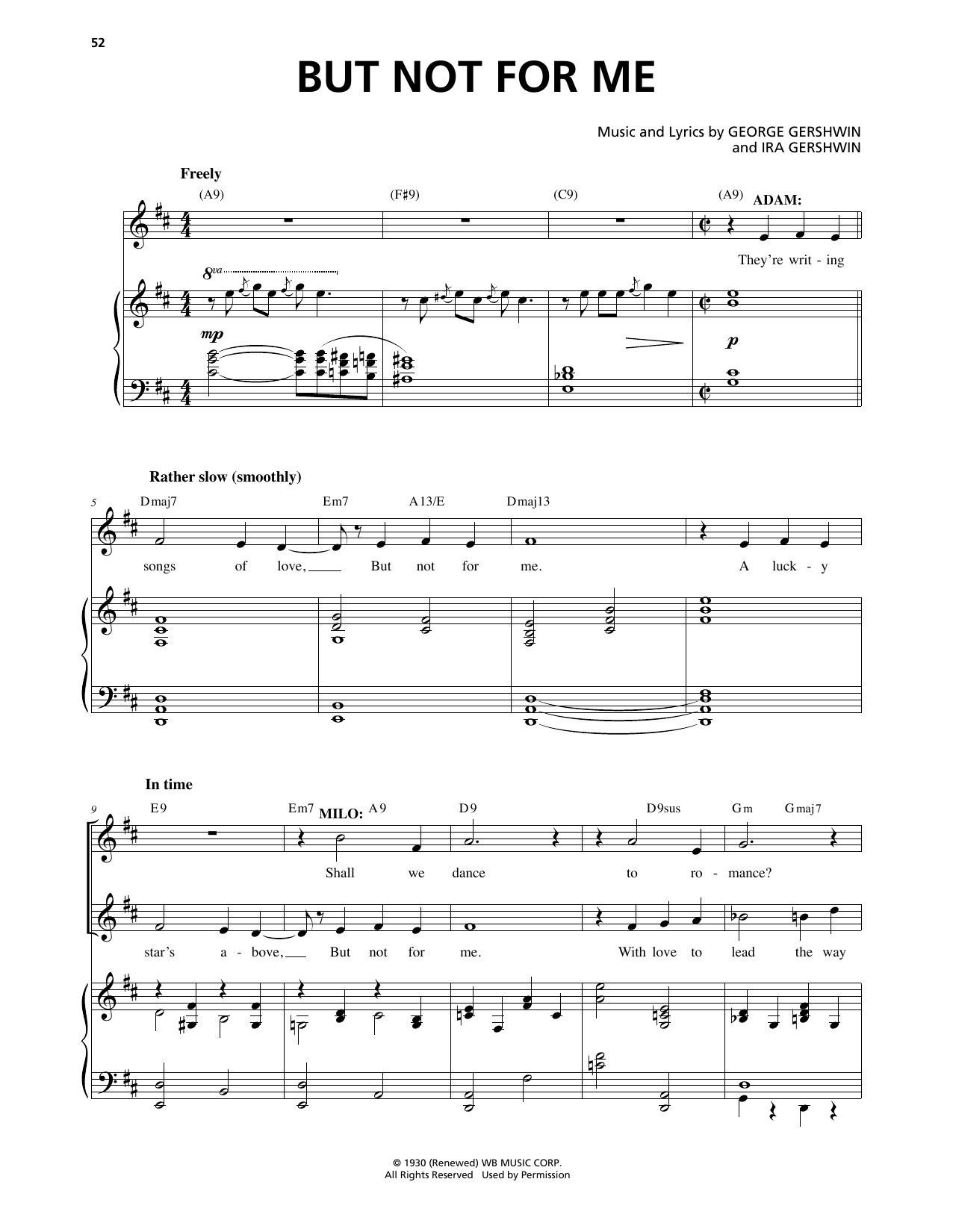 George Gershwin & Ira Gershwin But Not For Me (from An American In Paris) Sheet Music Notes & Chords for Piano & Vocal - Download or Print PDF