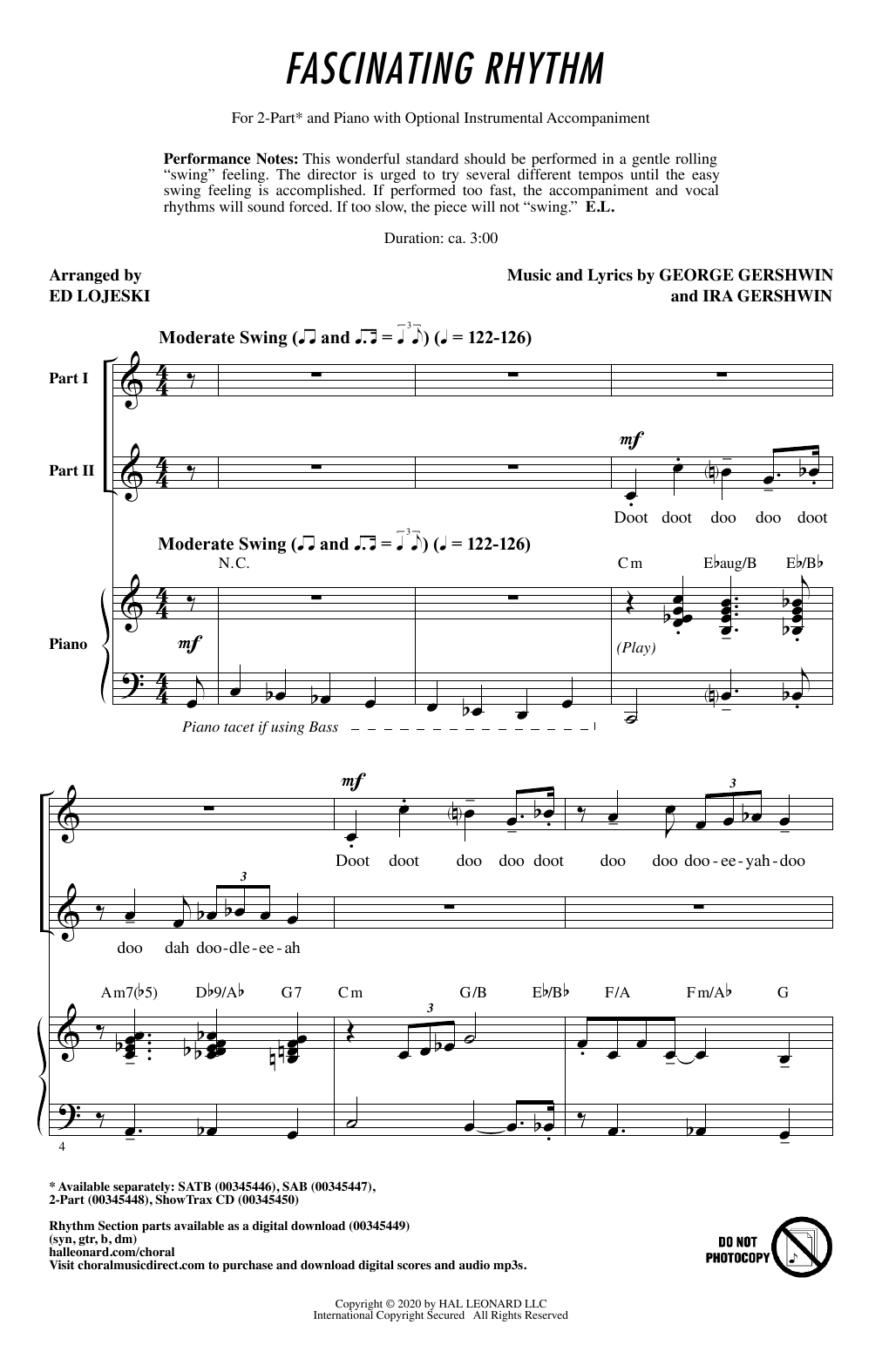 George Gershwin & Ira Gershwin Fascinating Rhythm (from Lady Be Good) (arr. Ed Lojeski) Sheet Music Notes & Chords for SATB Choir - Download or Print PDF