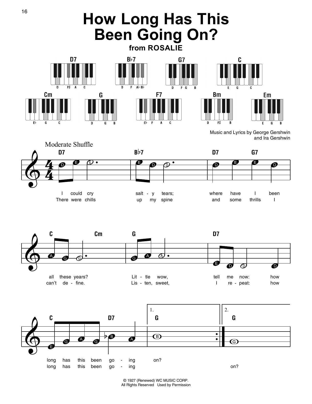 George Gershwin & Ira Gershwin How Long Has This Been Going On? (from Rosalie) Sheet Music Notes & Chords for Super Easy Piano - Download or Print PDF