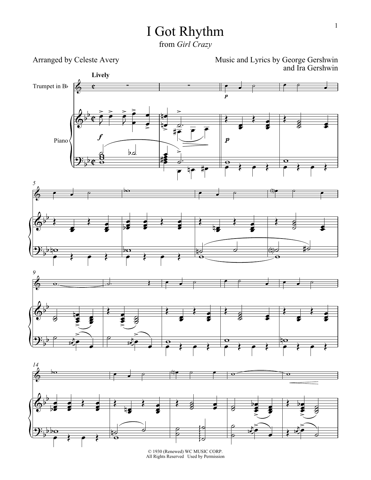 George Gershwin & Ira Gershwin I Got Rhythm (from Girl Crazy) Sheet Music Notes & Chords for Violin and Piano - Download or Print PDF