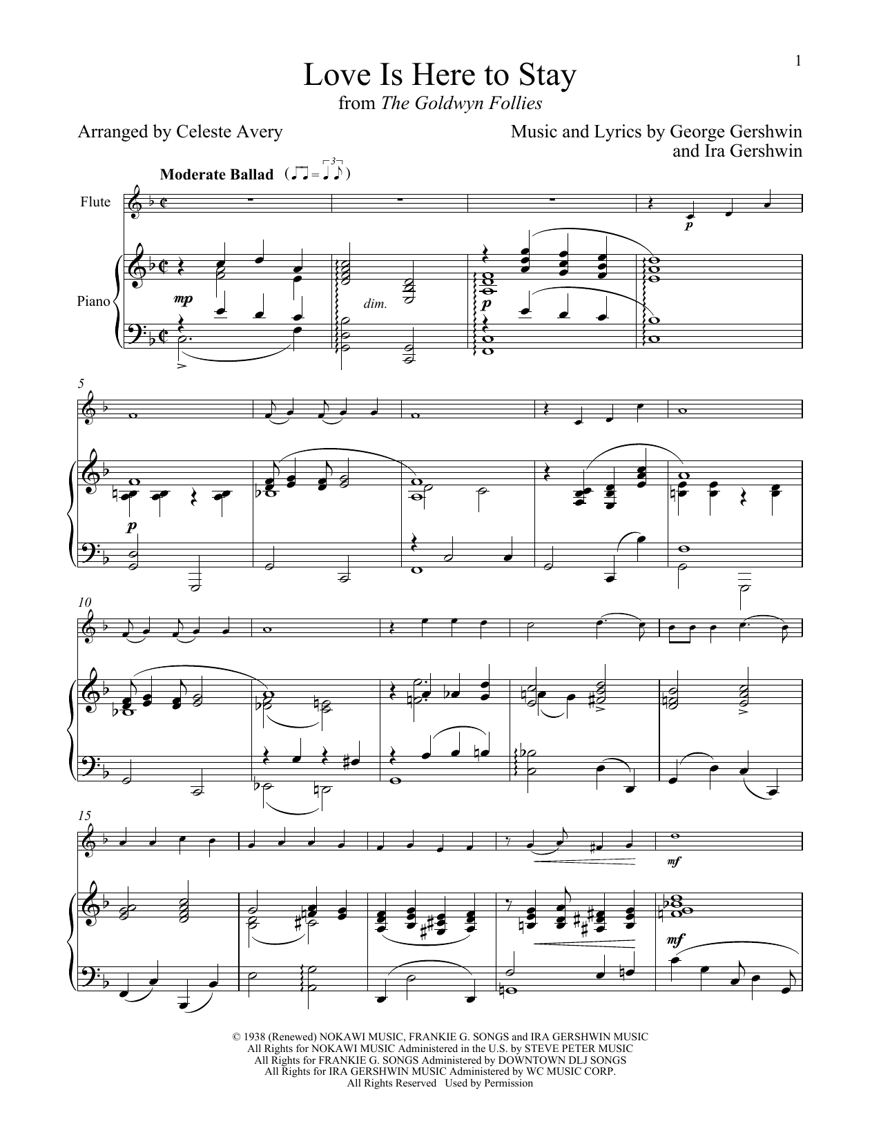 George Gershwin & Ira Gershwin Love Is Here To Stay (from The Goldwyn Follies) Sheet Music Notes & Chords for Violin and Piano - Download or Print PDF