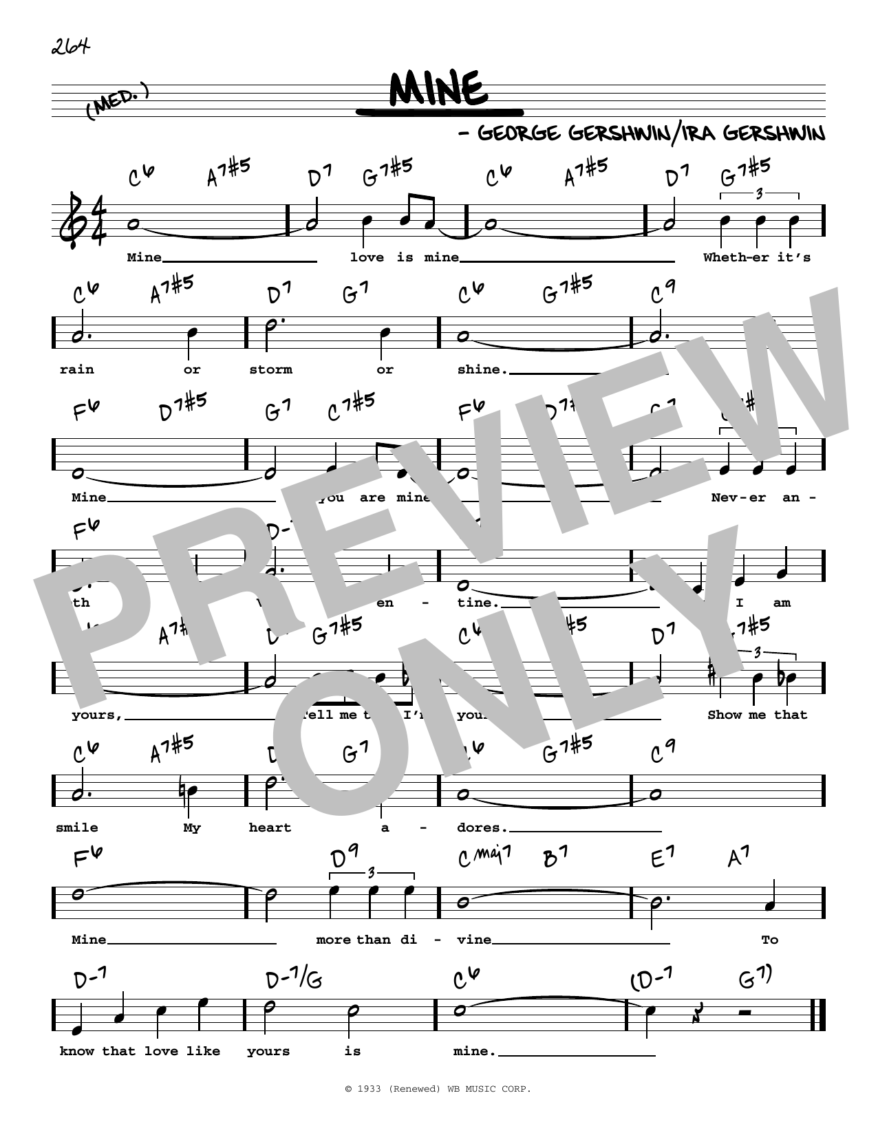 George Gershwin & Ira Gershwin Mine (High Voice) (from Let 'Em Eat Cake) Sheet Music Notes & Chords for Real Book – Melody, Lyrics & Chords - Download or Print PDF