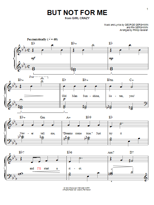 Phillip Keveren But Not For Me Sheet Music Notes & Chords for Easy Piano - Download or Print PDF